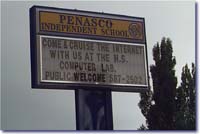 Penasco High School Sign